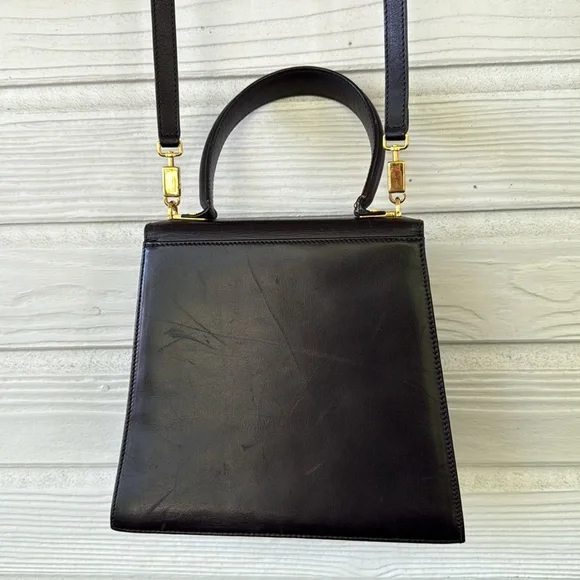 Salvatore Ferragamo Gancini leather 2-way Kelly shoulder bag - Picture 7 of 16